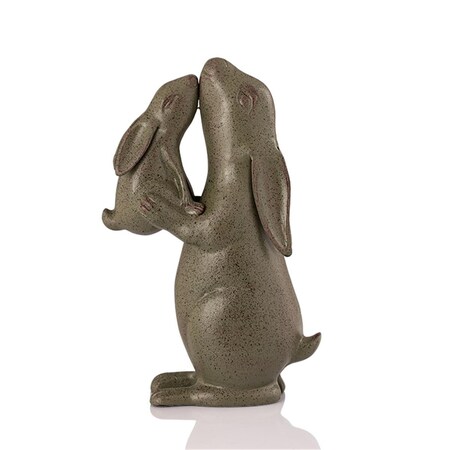 Ricki'S Rugs 21 x 12 x 6 in. Tender Moment Rabbits Garden Sculpture RI2486431
